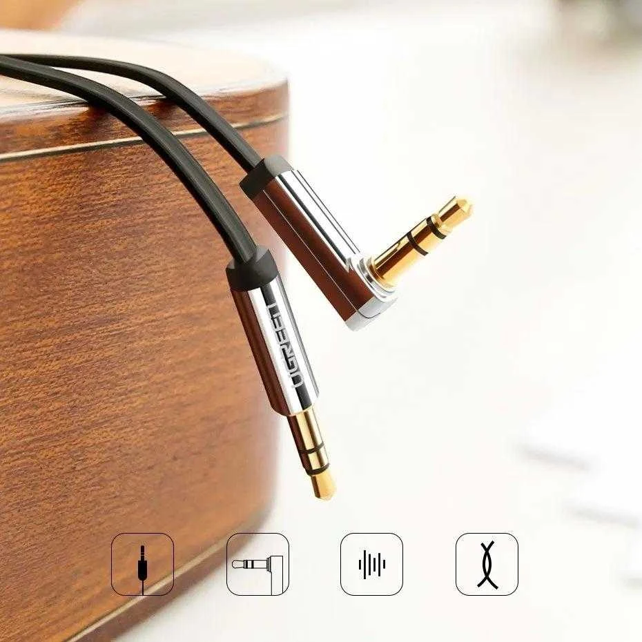 UGREEN Mini AUX 3.5mm kampinis kabelis 2m