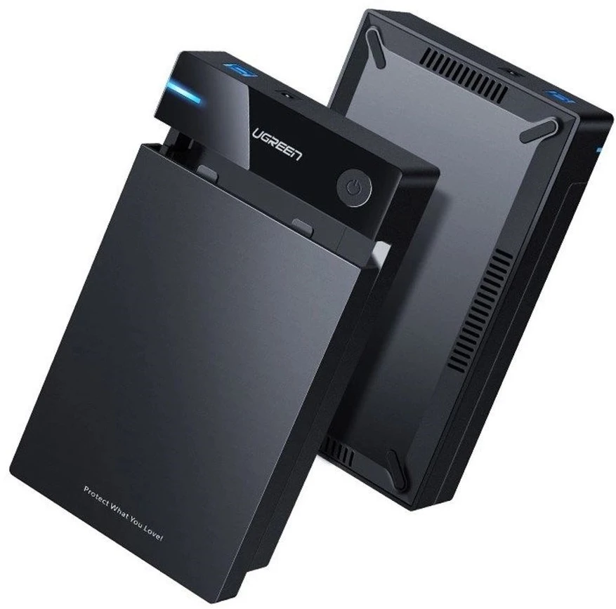 UGREEN nešiojamas išorinis HDD korpusas 3.5" / 2.5" SATA SSD/HDD, USB 3.0, SATA III, UASP, 5 Gb/s (50422)