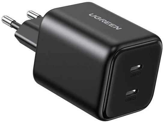 Įkroviklis Ugreen GaN 45W 2xUSB-C - juoda