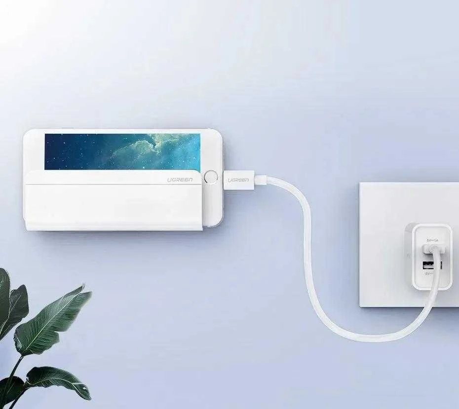 Ugreen sieninis išmaniojo telefono stovas įkrovimui baltas (30394)