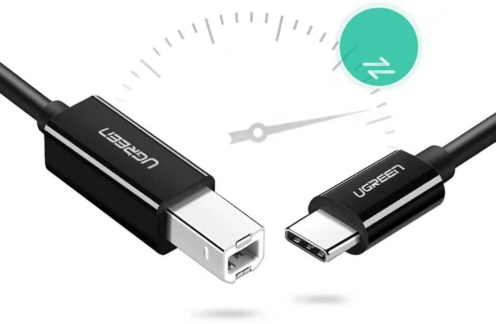 UGREEN US241 to 2m USB 2.0 C-B spausdintuvas cable (juodas)