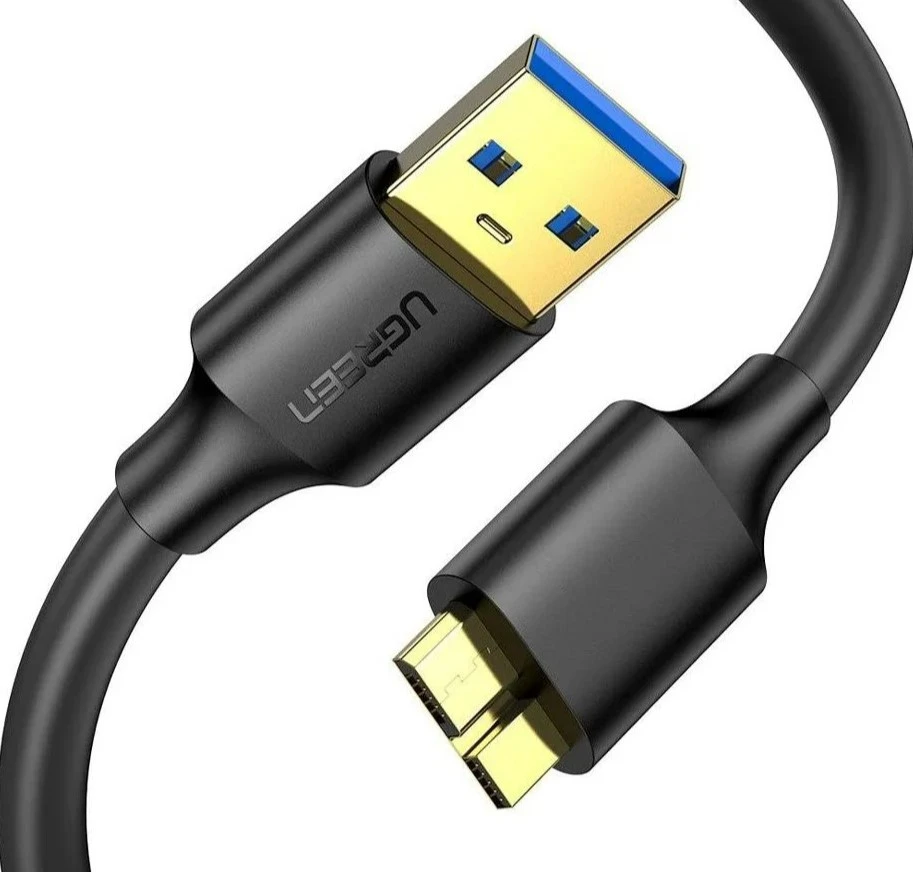 USB 3.0 – mikro USB 3.0 kabelis UGREEN, 0.5 m (juodas)