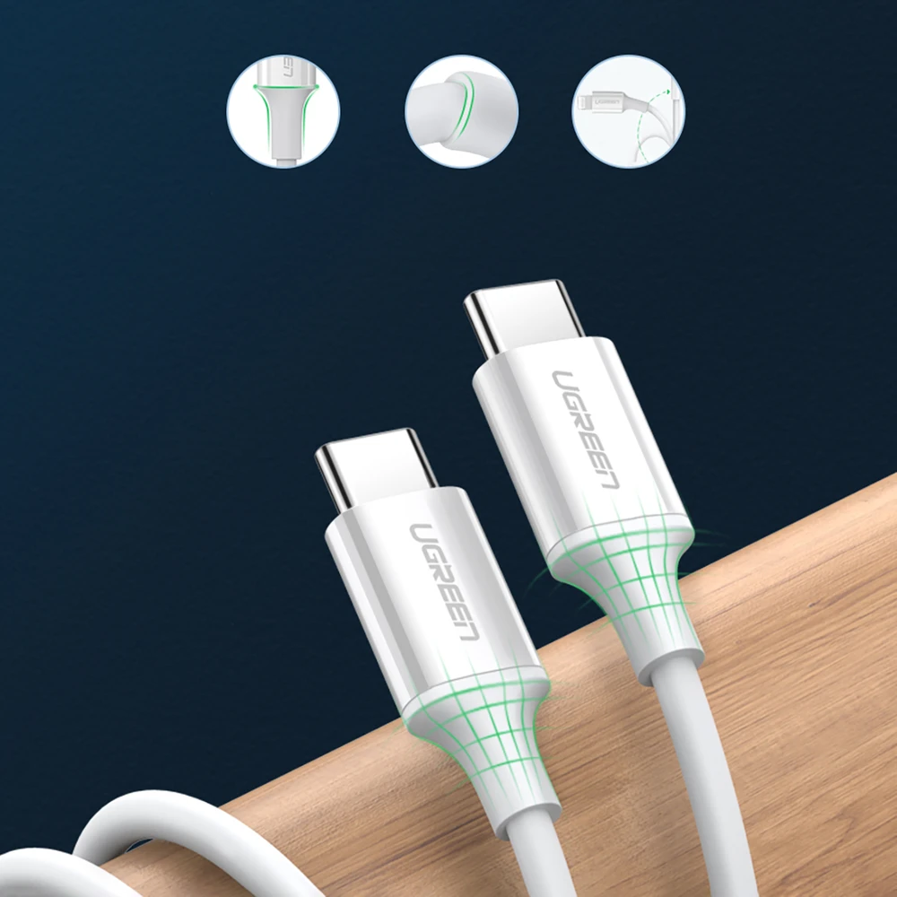 UGREEN USB-C – USB-C laidas su USB-A jungtimi QC 3.0 PD 3A 1m