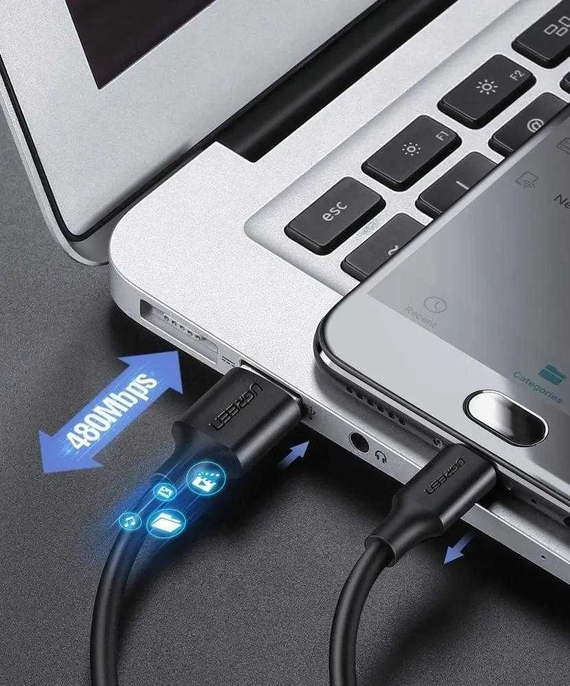 UGREEN micro USB kabelis QC 3.0 2.4A 1.5m - Juodas