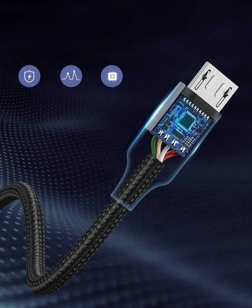 Laidas USB - Micro USB UGREEN US290 QC 3.0 2.4A 1m (juodas)