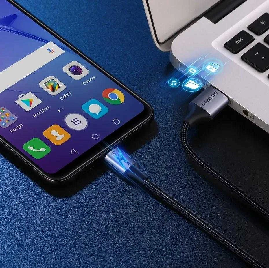 Laidas USB - Micro USB UGREEN US290 QC 3.0 2.4A 1m (juodas)