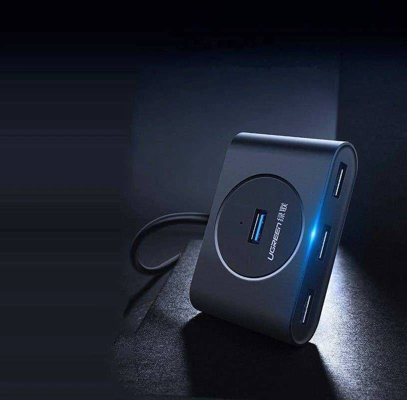 UGREEN USB 3.0 HUB 4in1 0.5m juodas