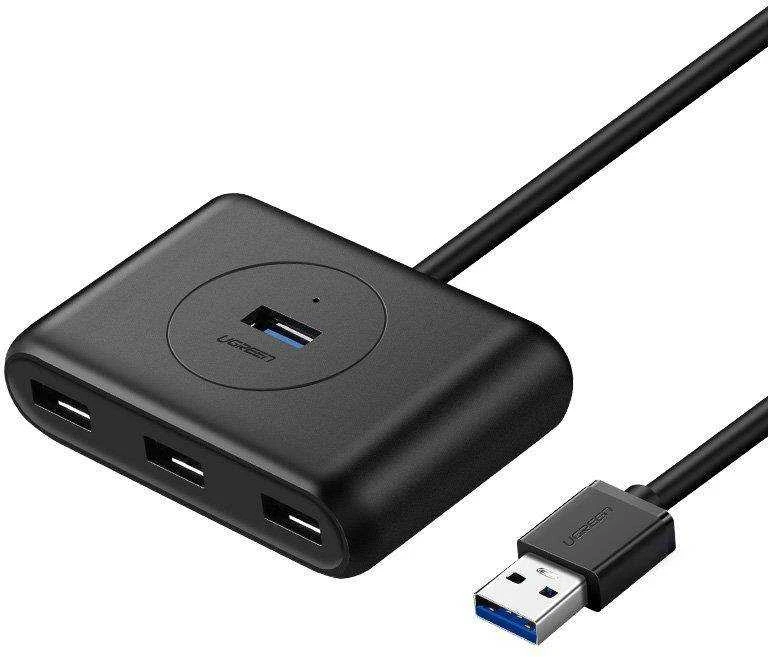 UGREEN USB 3.0 HUB 4in1 0.5m juodas