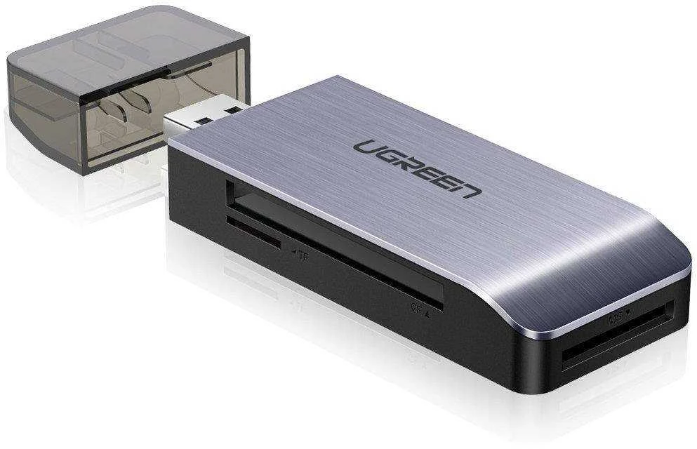 UGREEN USB Adapteris 4 in1 card reader SD + Micro SD (sidabrinis)