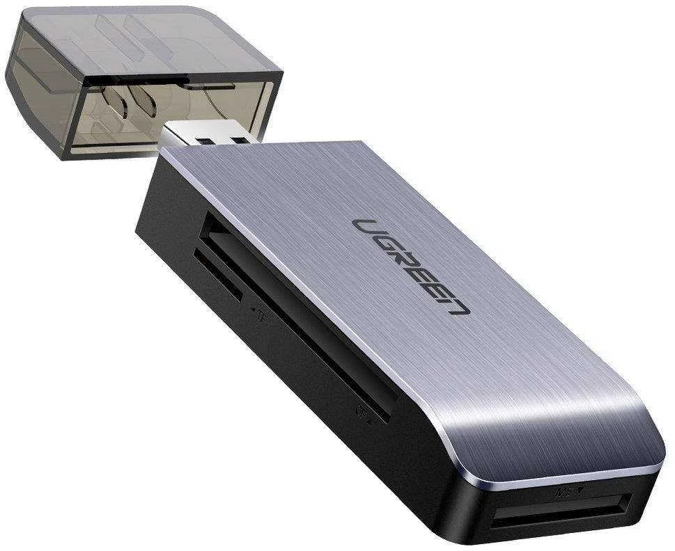 UGREEN USB Adapteris 4 in1 card reader SD + Micro SD (sidabrinis)