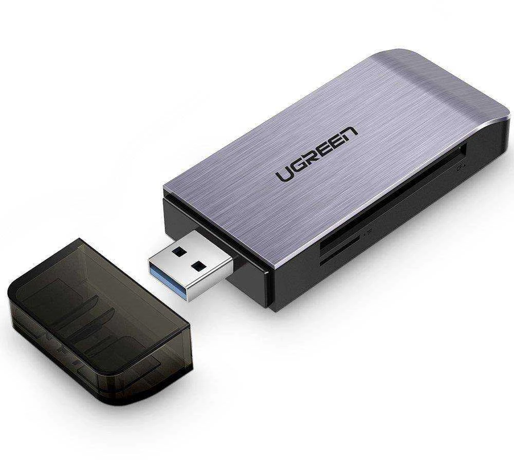 UGREEN USB Adapteris 4 in1 card reader SD + Micro SD (sidabrinis)