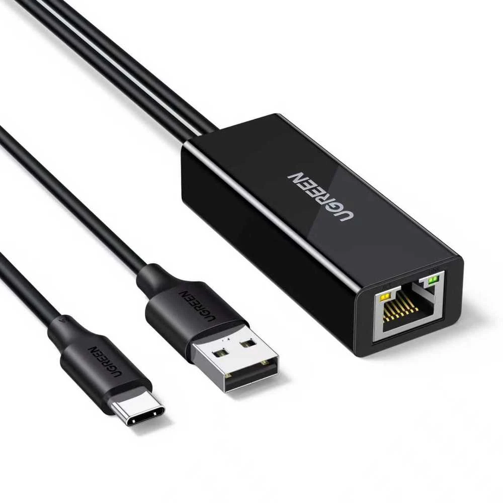 Ugreen USB-C to RJ45 10/100 Mbps Network Adapteris - Juodas