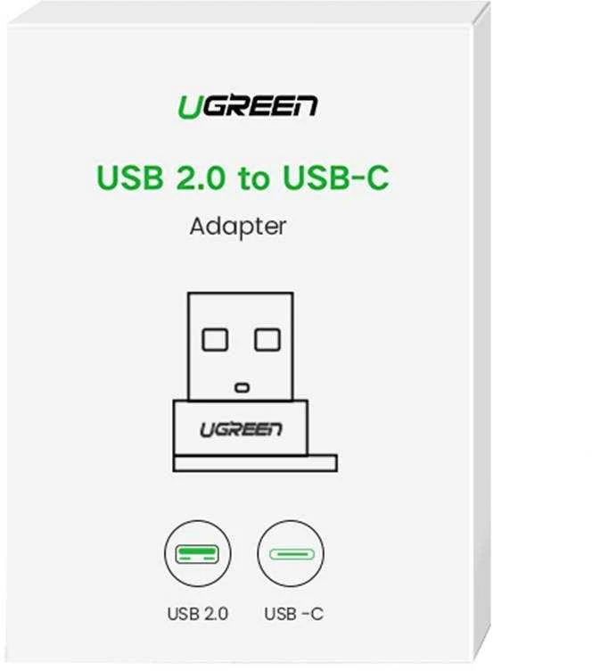 UGREEN US280 USB-C - USB-A 2.0 USB adapteris, juodos spalvos