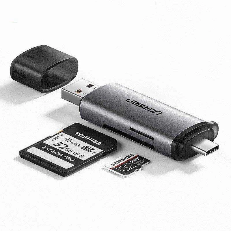 UGREEN USB + USB-C adapteris kortelių skaitytuvas SD + Micro SD