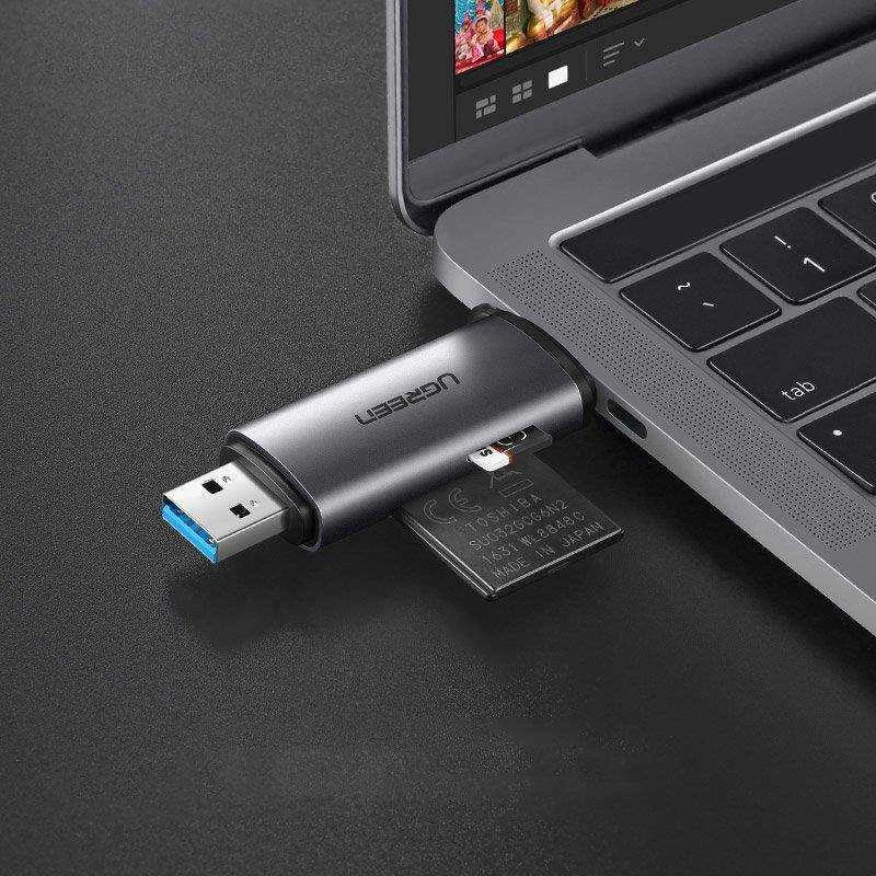 UGREEN USB + USB-C adapteris kortelių skaitytuvas SD + Micro SD