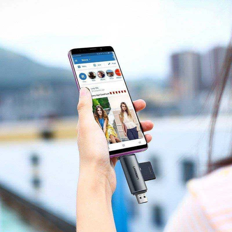 UGREEN USB + USB-C adapteris kortelių skaitytuvas SD + Micro SD