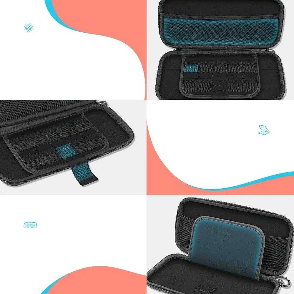Ugreen Utelefono dėklas žalios spalvos Box for Nintendo Switch and Accessories 26 cm x 12 cm x 4 cm telefono dėklas juodos spalvos (LP174 50974)