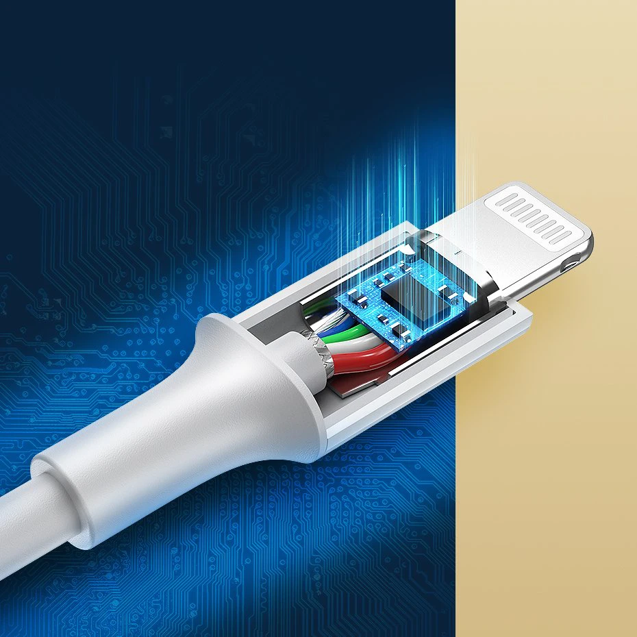 USB laidas Ugreen US171 MFi USB-C iki Lightning 3A 1.0m baltas
