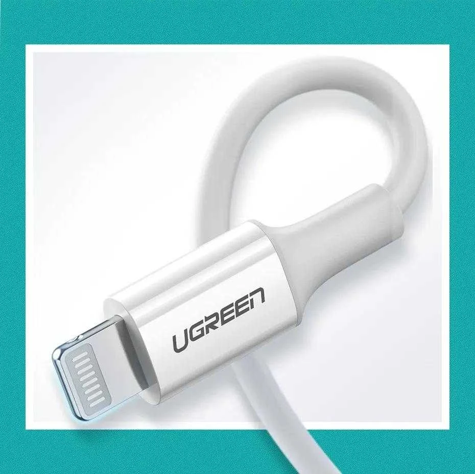 USB laidas Ugreen US171 MFi USB-C iki Lightning 3A 1.0m baltas