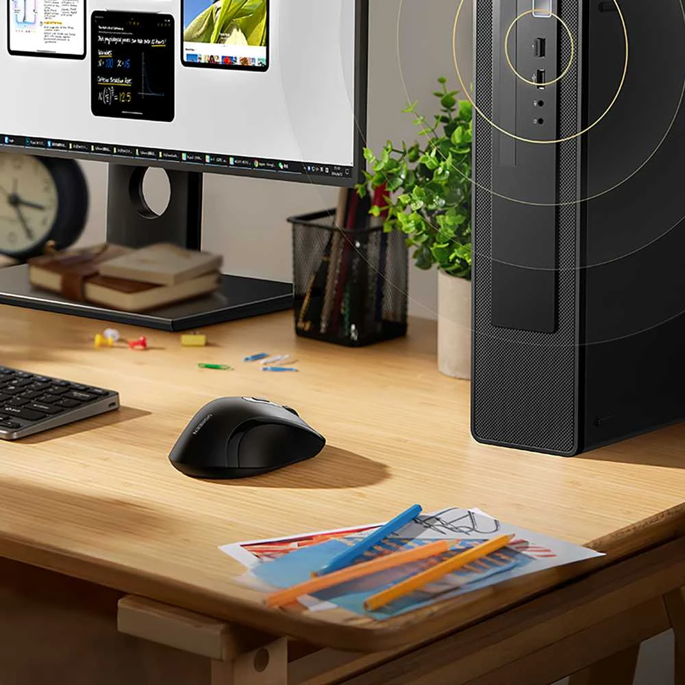 Ugreen Belaidė kompiuterinė pelė 2.4GHz, juoda