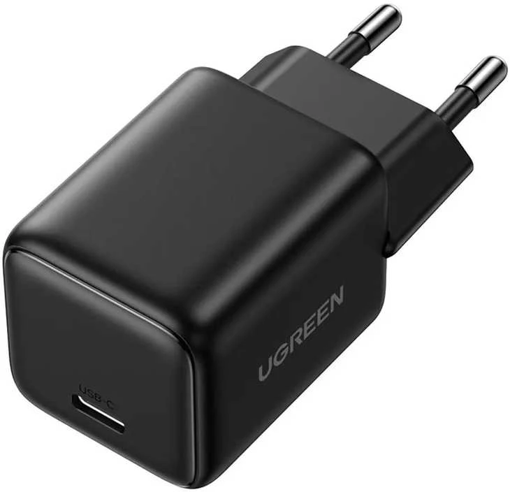 Ugreen Sieninis įkroviklis GaN 30W USB-C QC4+ PD3.0, juodas