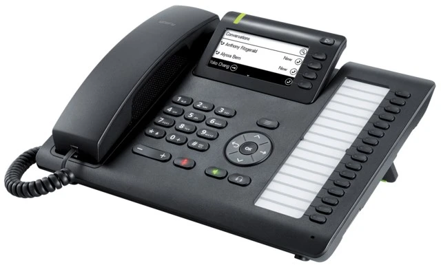 UNF Unify OpenScape CP400 IP telefonas Juoda