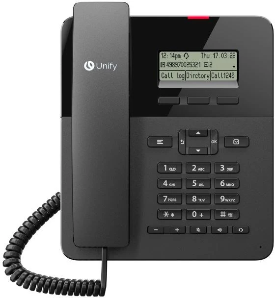 UNF Unify OpenScape Desk Phone CP110 Analoginis telefonas Juoda