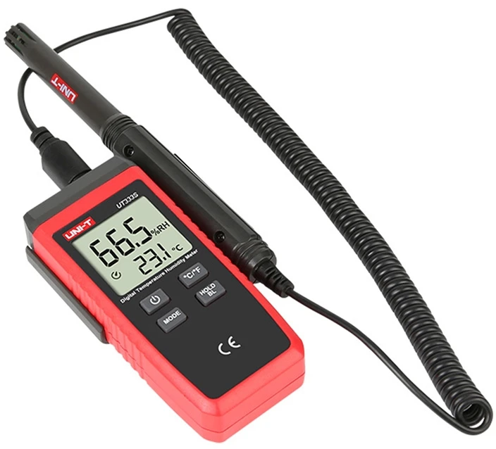 Uni-t termo-higrometras; 1x/s; -10÷60°C; 0÷100% sant. oro drėgmės; °C,°F