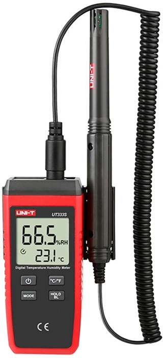 Uni-t termo-higrometras; 1x/s; -10÷60°C; 0÷100% sant. oro drėgmės; °C,°F