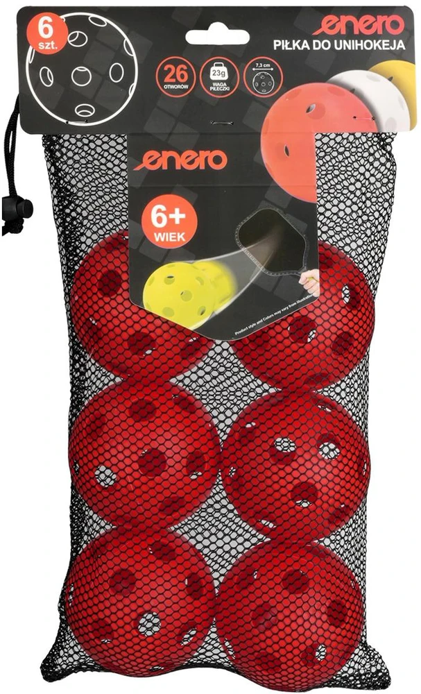 Raudoni unihokėja kamuoliai Enero 6 vnt
