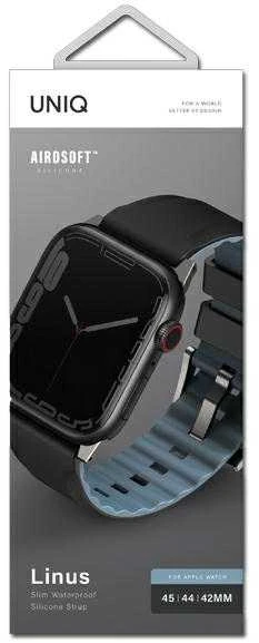 Uniq Išmaniojo laikrodžio Apple Watch 4/5/6/7/8/SE/ULTRA magnetinis/dvipusis dirželis, Juodos spalvos, 42/44/45mm