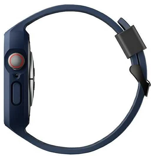 UNIQ Monos apyrankė 2in1 Apple Watch apyrankė + Dėklas Series 4/5/6/7/8/SE/SE2/SE3 44/45mm marine mėlynas