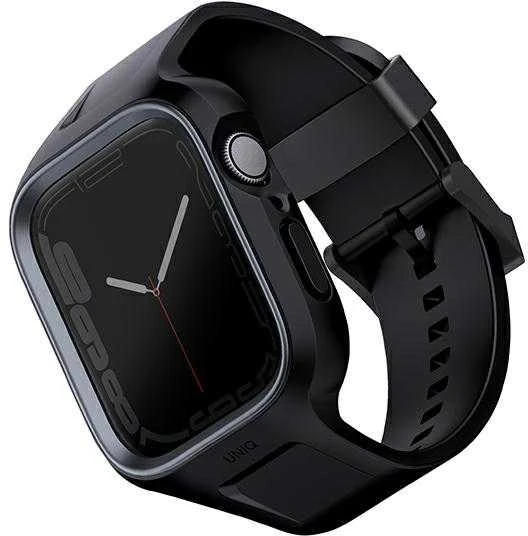 UNIQ Monos apyrankė 2in1 Apple Watch apyrankė + Dėklas Series 4/5/6/7/8/SE/SE2/SE3 44/45mm midnight juodos spalvos