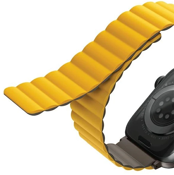UNIQ Revix apyrankė Apple Watch Series1-8/SE/SE2/3/Ultra1/2/3 42/44/45/49mm Reversible Magnetic garstyčių spalvos