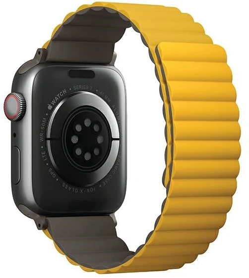 UNIQ Revix apyrankė Apple Watch Series1-8/SE/SE2/3/Ultra1/2/3 42/44/45/49mm Reversible Magnetic garstyčių spalvos