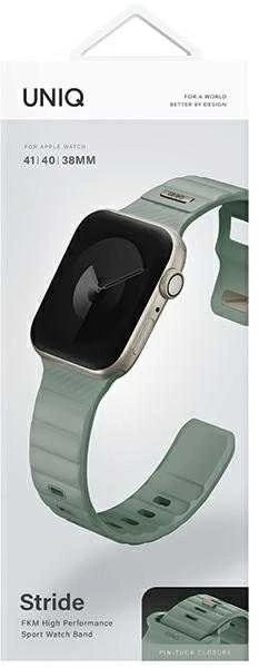 UNIQ Stride Apple Watch Series 1/2/3/4/5/6/7/8/9/SE/SE2/SE3 38/40/41mm FKM Rubber apyrankė Mint/Ice