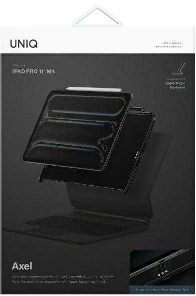 UNIQ Dėklas Axel Apple iPad Pro 11″ M4 juodos spalvos ebony