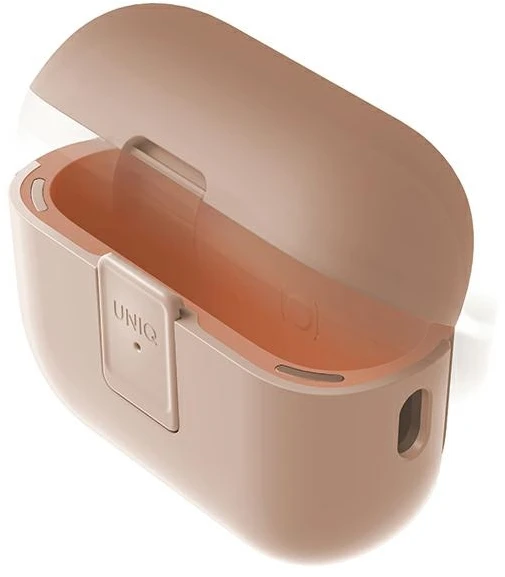 UNIQ Clyde Lock Dėklas AirPods Pro 2 (2022/2023) powder rožinės spalvos-rožinės spalvos/light rožinės spalvos-crepe rožinės spalvos