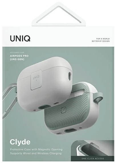 UNIQ Clyde Lock Dėklas AirPods Pro 2 (2022/2023) baltos spalvos-mint/dove baltos spalvos-soft mint