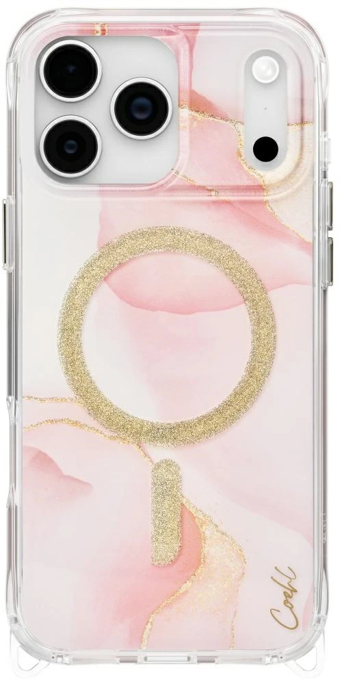 UNIQ Coehl Aeris Dėklas Apple iPhone 17 Pro Max Magnetic Charging rožinės spalvos