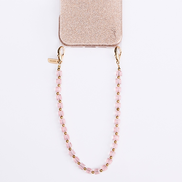 UNIQ Coehl Candy Gem Handstrap universal phone strap for hand rožinės spalvos/rožinės spalvos candy