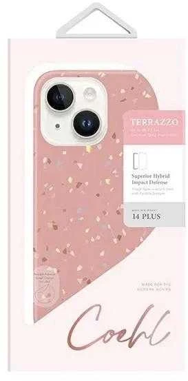Uniq Coehl Terrazzo dėklas iPhone 14 Plus - rožinis