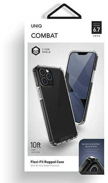 Dėklas UNIQ Combat case Apple iPhone 12 Pro Max 6.7" juodos spalvos