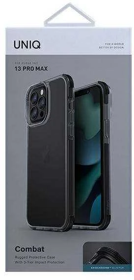 Panzer Glass UNIQ Combat Dėklas iPhone 13 Pro Max 6,7″ carbon juodos spalvos