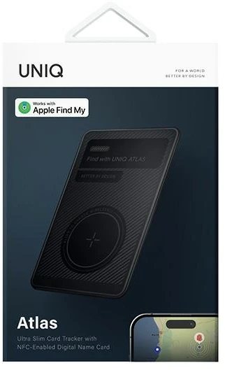 UNIQ NFC Locator Atlas pilka/grafitas UNIQ-ATLASCARDTRK-GRAPHITE