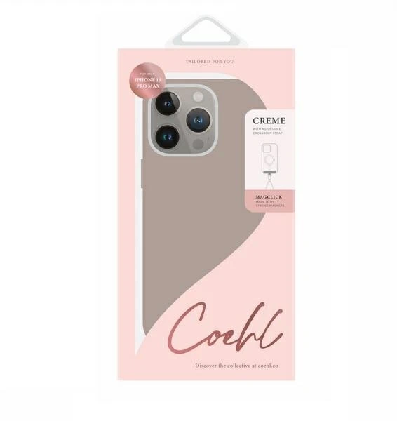 UNIQ dėklas Coehl Creme Apple iPhone 16 Pro Max 6.9" Magnetic Charging pilkos/taupe spalvos