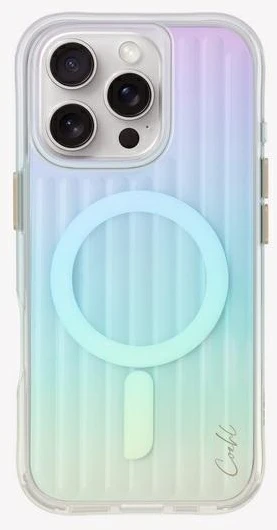 UNIQ Coehl Linear Apple iPhone 16 Pro dėklas 6.3" magnetiniu įkrovimu, opalinis, vaivorykštinis