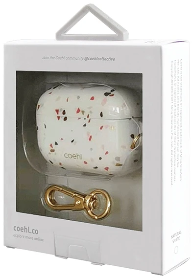 UNIQ Coehl Terrazzo Dėklas AirPods Pro natural baltos spalvos