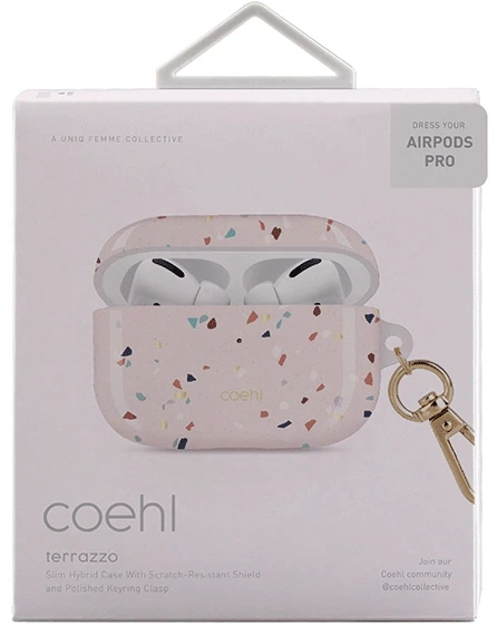 UNIQ Coehl Terrazzo Dėklas AirPods Pro blush rožinės spalvos