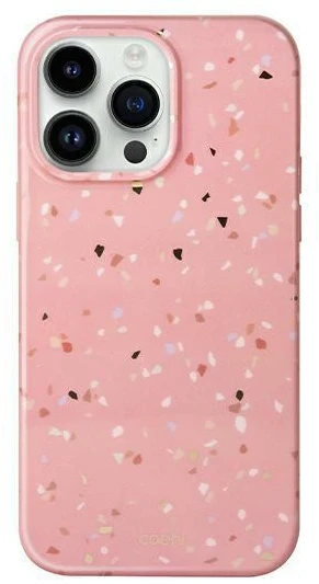 UNIQ Coehl Terrazzo Dėklas Apple iPhone 14 Pro Max 6,7″ coral rožinės spalvos